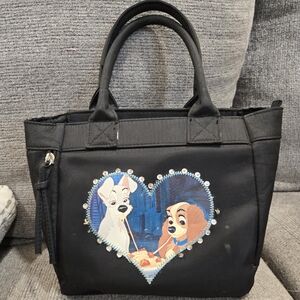 Disney• Vintage Lady And The Tramp Heart Black Handbag